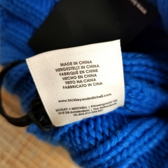B+M Bickley + Mitchell Blue Ribbed Knit Beanie Hat. New With tags. One S… - Picture 4 of 5